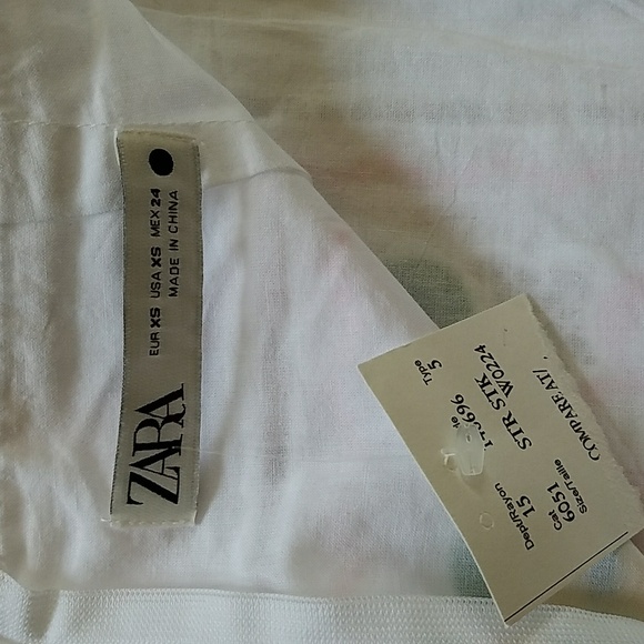 Zara NWOT Embroidered Light Cotton Skort - Picture 9 of 12
